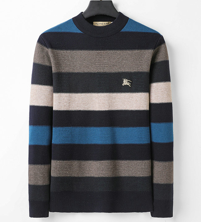 burberry pulls et sweat-shirts pour homme blue gray strip pony